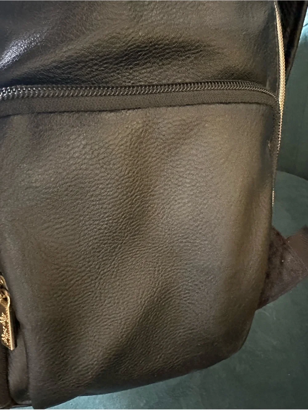 Itzy Ritzy Jetsetter Boss Diaper Bag Backpack Black Vegan Leather
